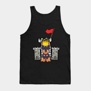 Funny Alsatian is the king of the castle Tank Top